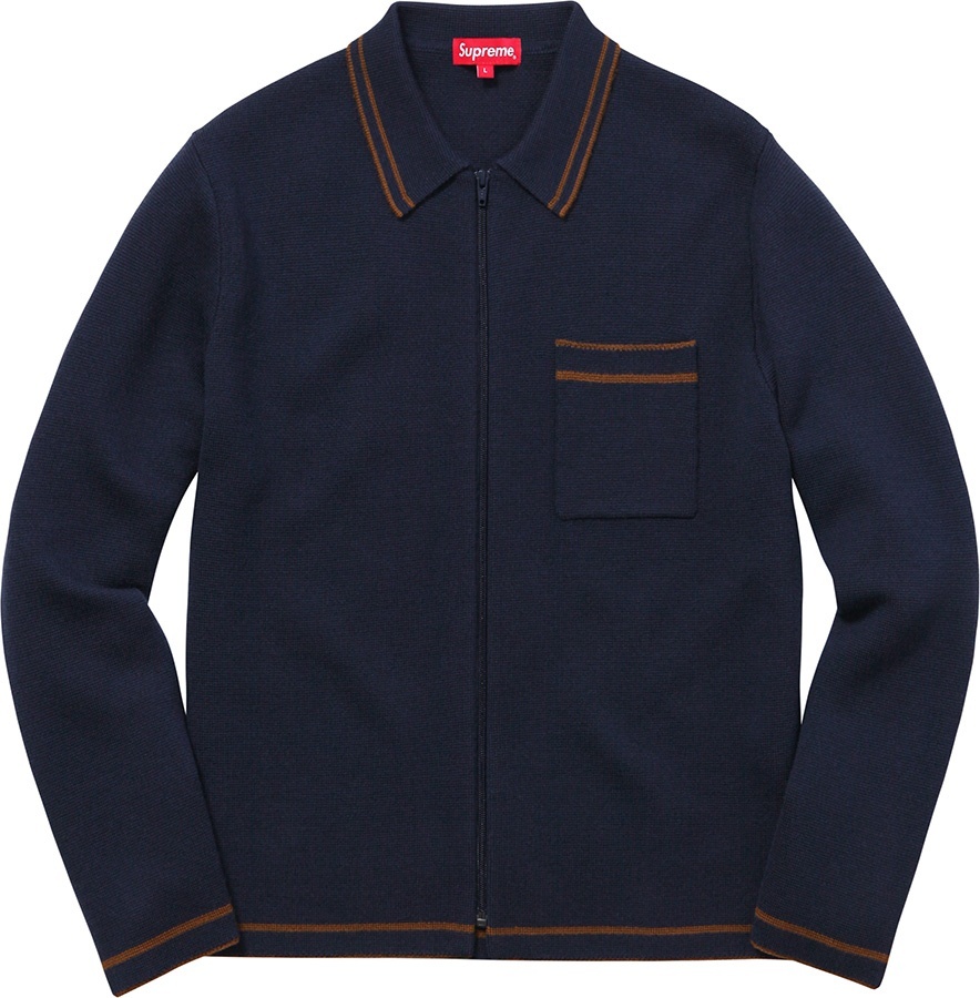 Zip Up Polo Sweater view 4